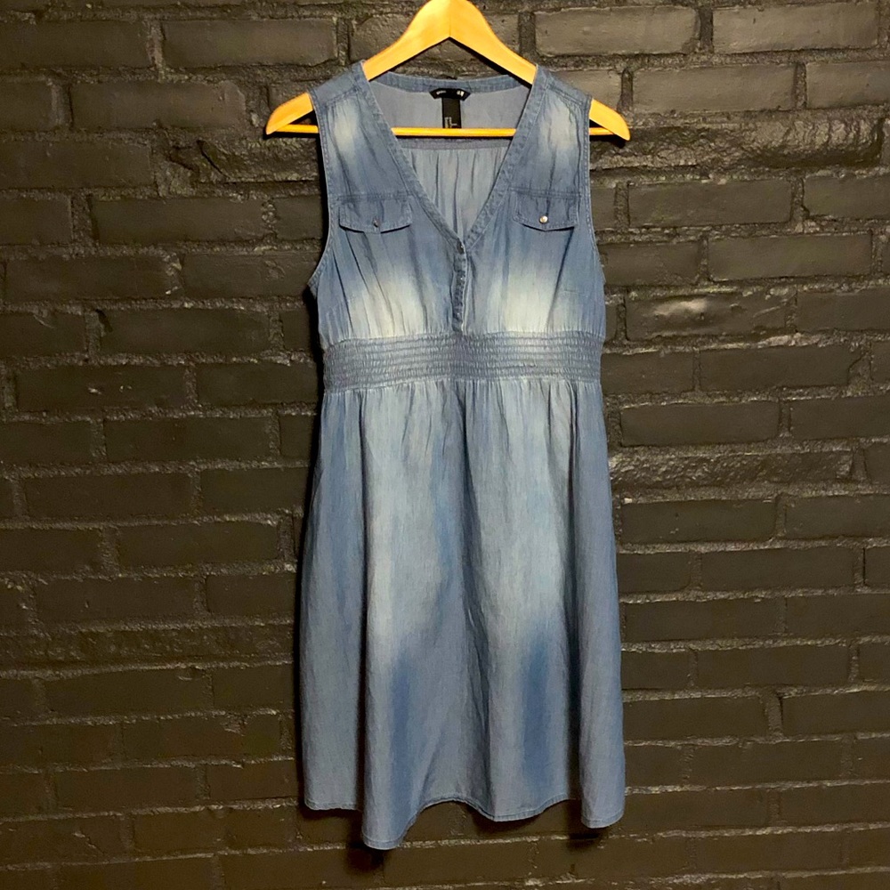 Chambray Maternity Dress